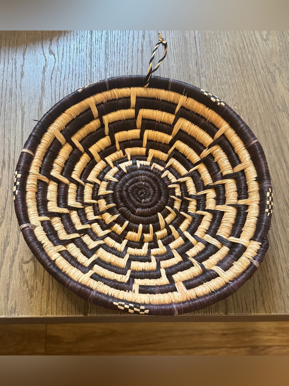 Handwoven Native American Coil Basket